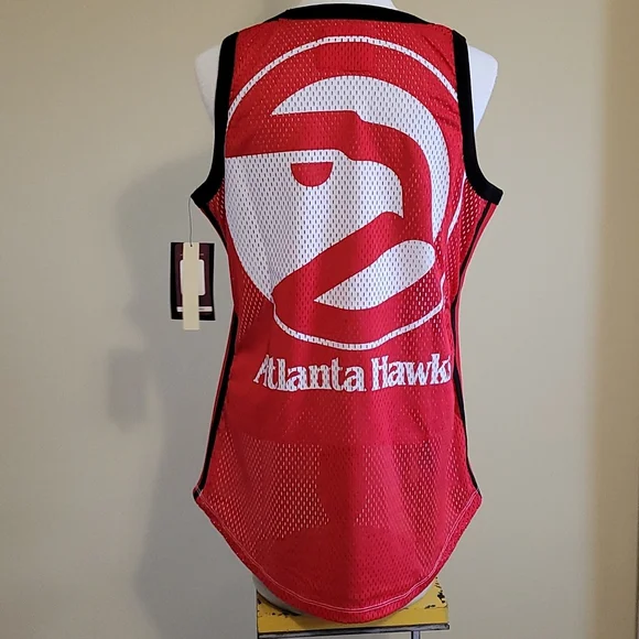 NEW Atlanta Hawks Tank Top NBA Sleeveless Sport Mesh Cool Net GIII 4Her Women XL - Picture 2 of 14